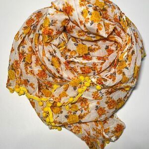Bohemian Funky Floral Scarf